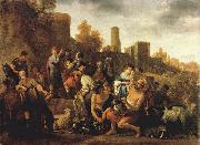 MOEYAERT, Claes Cornelisz. Moses Ordering the Slaughter of the Midianitic ag oil